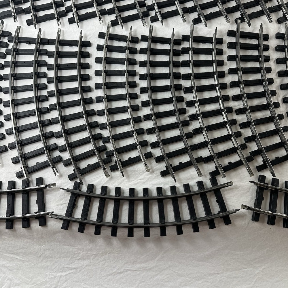 Bachmann Train Track G Gauge Straight & Curved Black Lot Of 23 Used Vintage - Picture 3 of 13